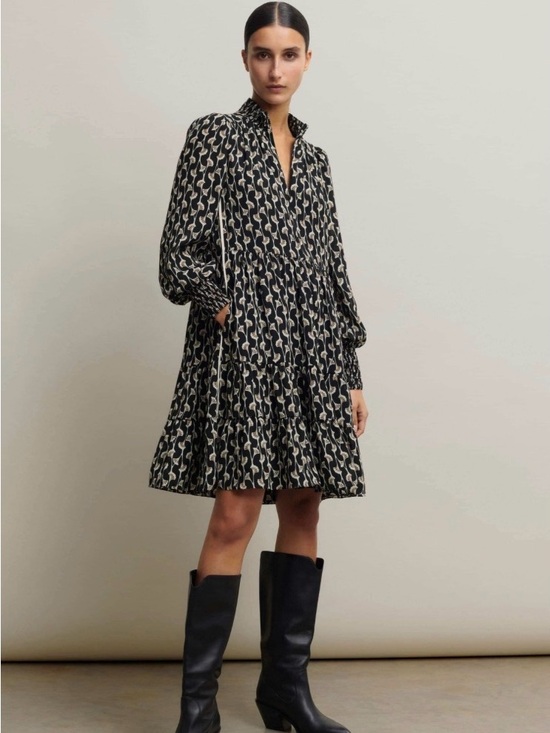 ME+EM Dresses & Skirts - ME+EM Ginkgo Leaf Swing Dress